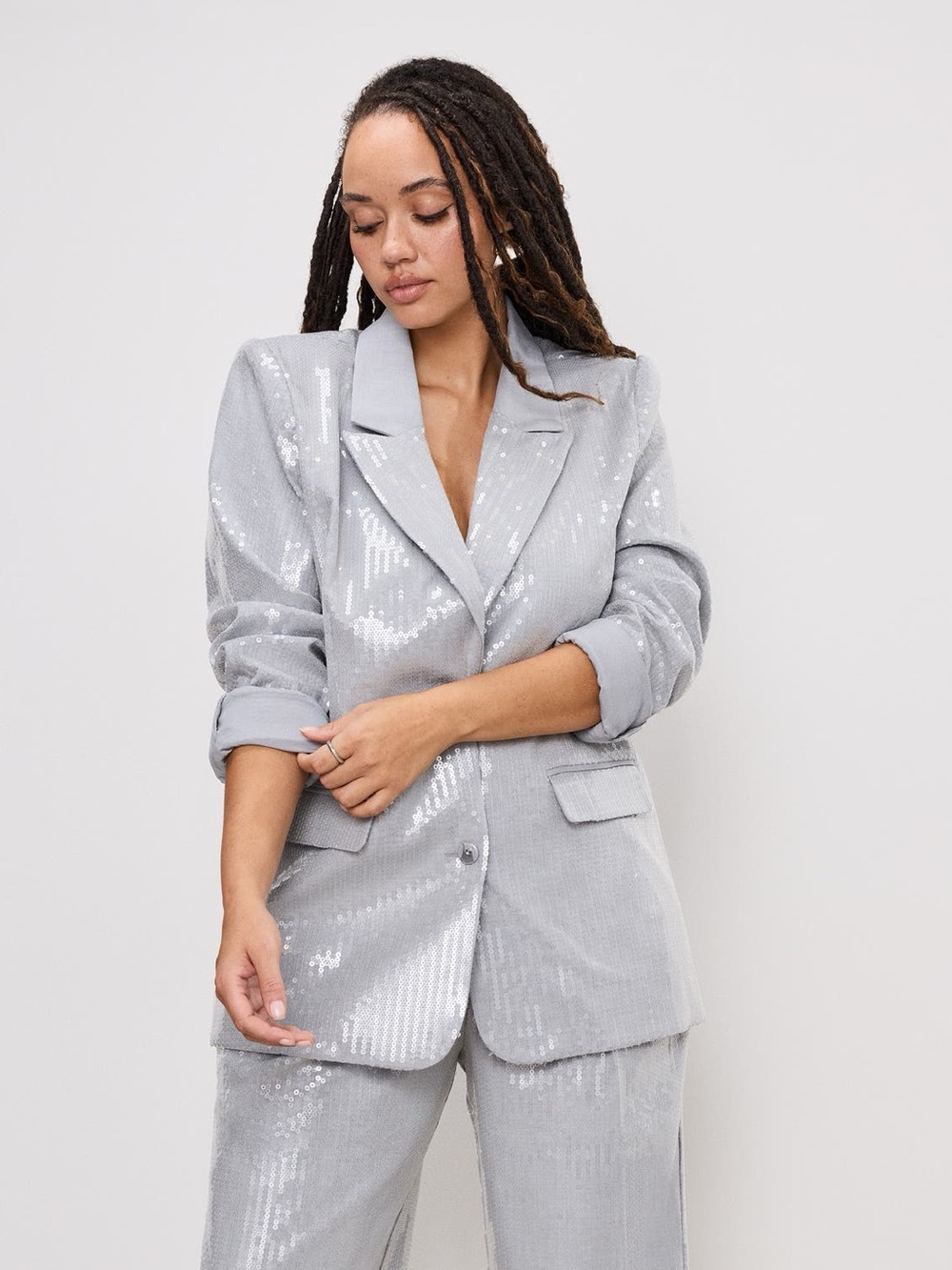 Sequin Oversized Blazer by Good American
